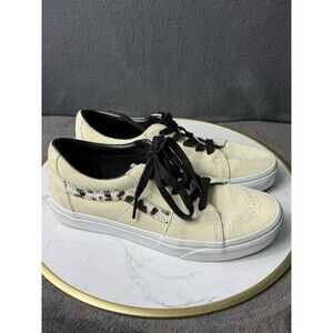 Vans Sk8 Low Soft Suede Marshmallow Dalmatian Womens Skate Shoes Sneakers Sz 7.5